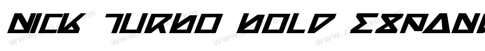 Nick Turbo Bold Expanded Italic字体转换